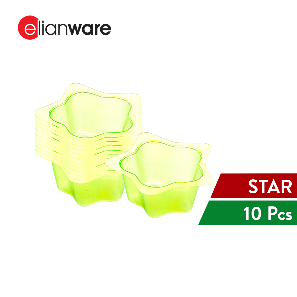 Elianware 10 Pcs Jelly Cup Jelly Mould Multicolor BPA FREE