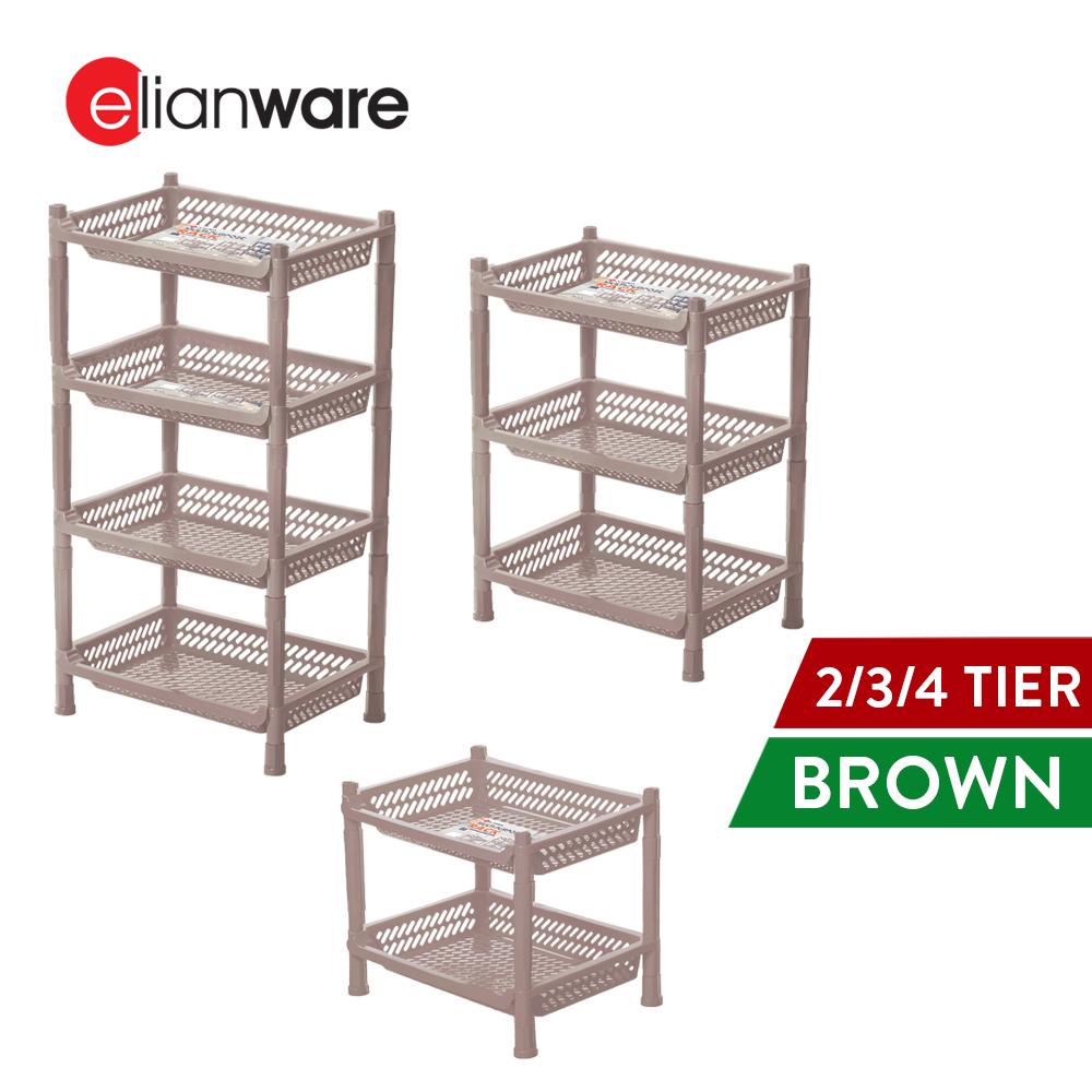 Elianware 2/3/4 Tier Kitchen Storage Racks Bathroom Shelves Book Shelving Kitchen Rack Organizers Space Savers