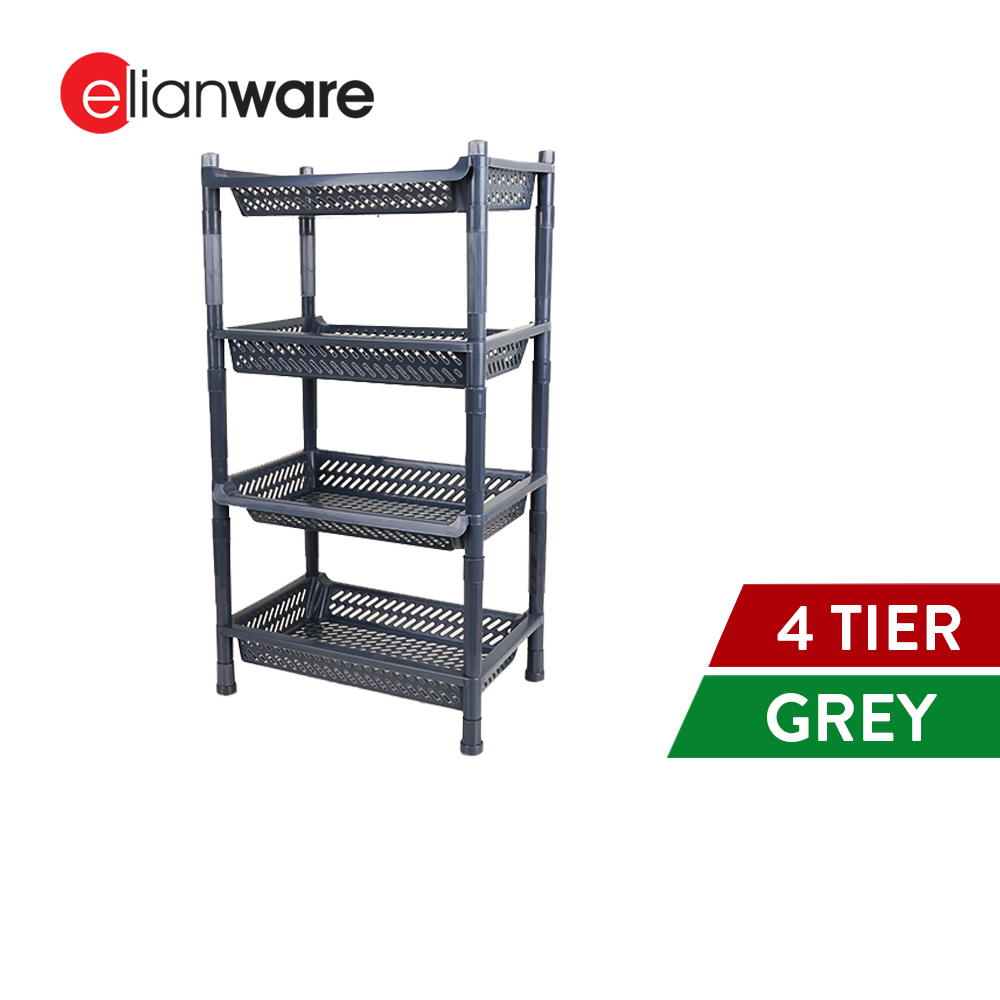 Elianware 2/3/4 Tier Kitchen Storage Racks Bathroom Shelves Book Shelving Kitchen Rack Organizers Space Savers