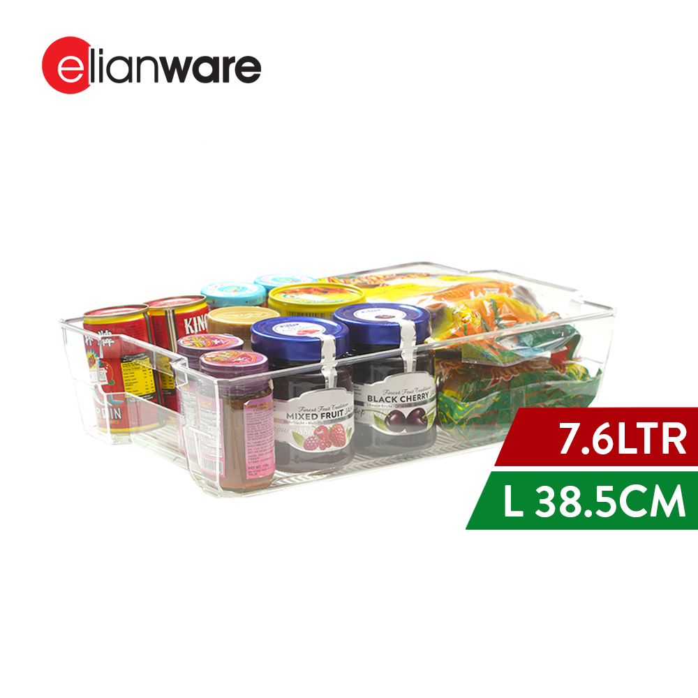 Elianware E-Concept BPA FREE Stackable Wide Drawer with Handle Fridge & Freezer Organizer (22cm)