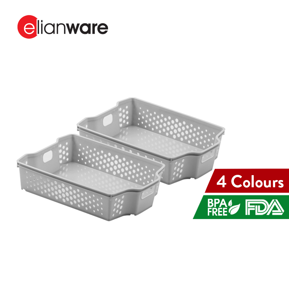 Elianware 2 Pcs Clean & Simple Stackable Basket (L1)