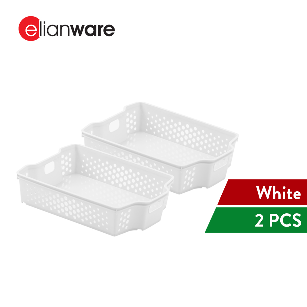 Elianware 2 Pcs Clean & Simple Stackable Basket (L1)