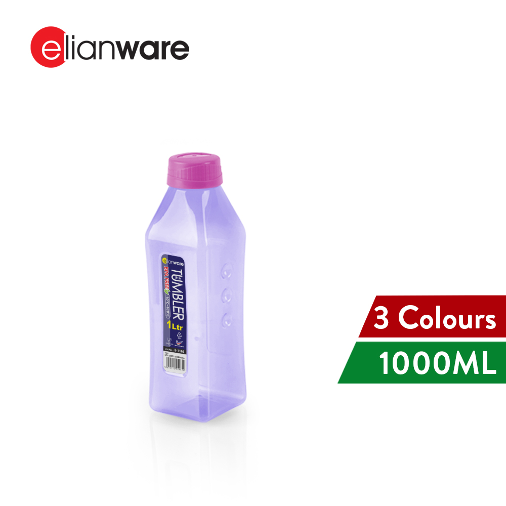 Elianware 1000ml BPA Free Sporty Large Water Bottle Tumbler with cap