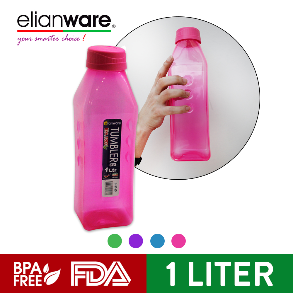 Elianware 1000ml BPA Free Sporty Large Water Bottle Tumbler with cap