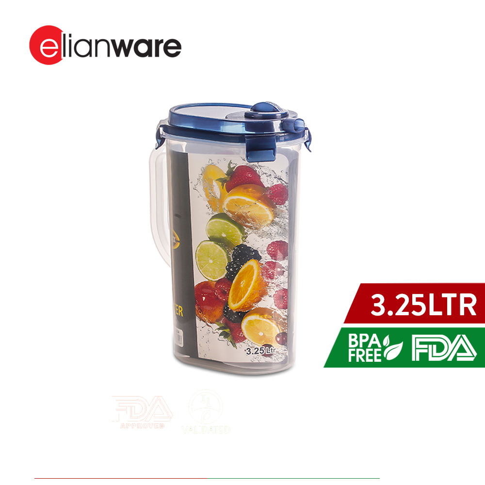 Elianware BPA Free Ezy-Lock Jug Dispenser & Clear Transparent Water Jug Set