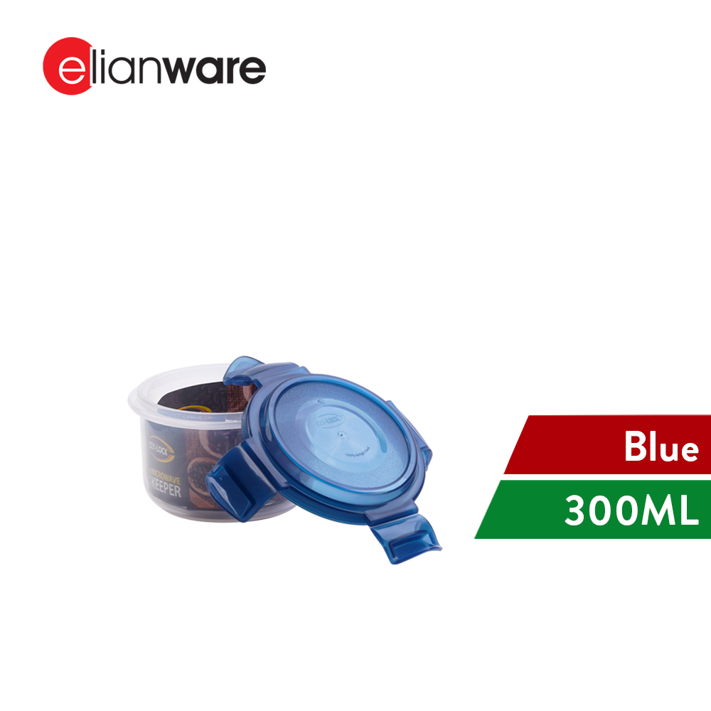 Elianware BPA Free 1pc/5pcs Ezy-Lock Premium Microwavable Round Food Container Storage Keeper