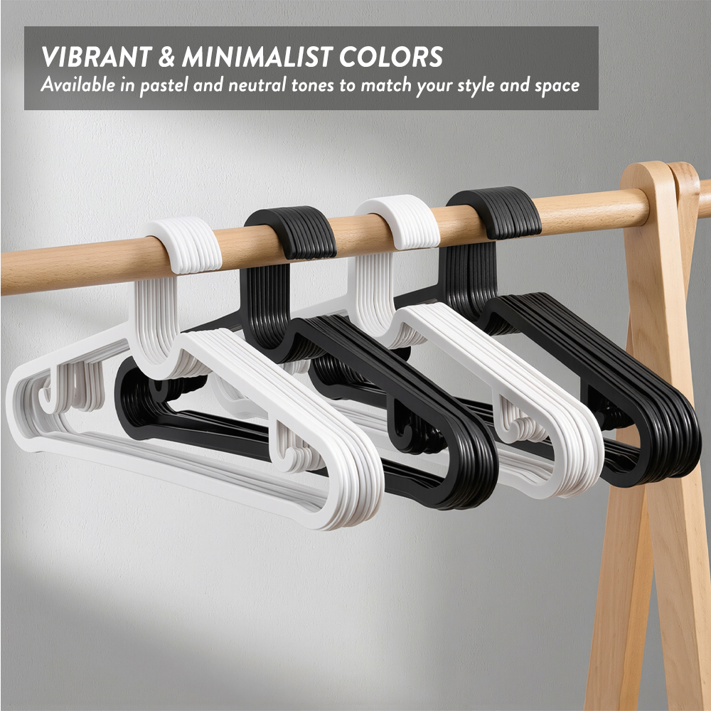 8Pcs Set Hanger Baju Plastic Clothes Hanger Tudung