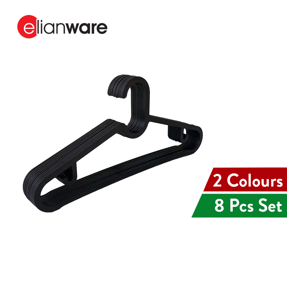 8Pcs Set Hanger Baju Plastic Clothes Hanger Tudung