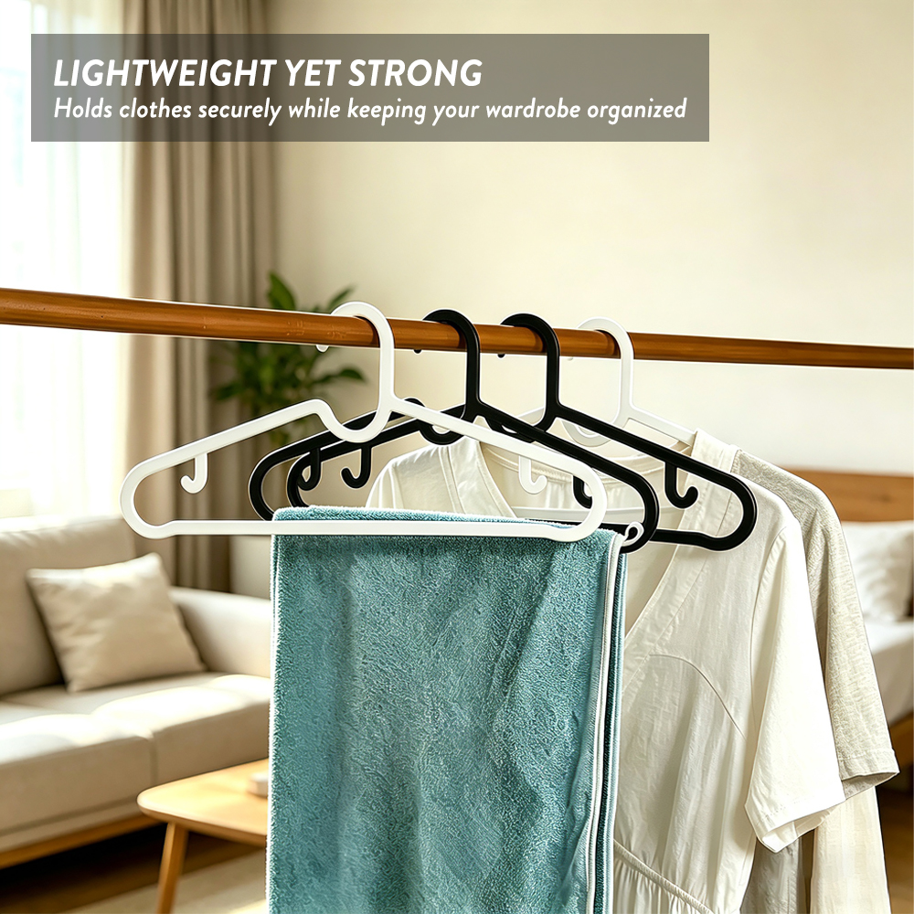 8Pcs Set Hanger Baju Plastic Clothes Hanger Tudung