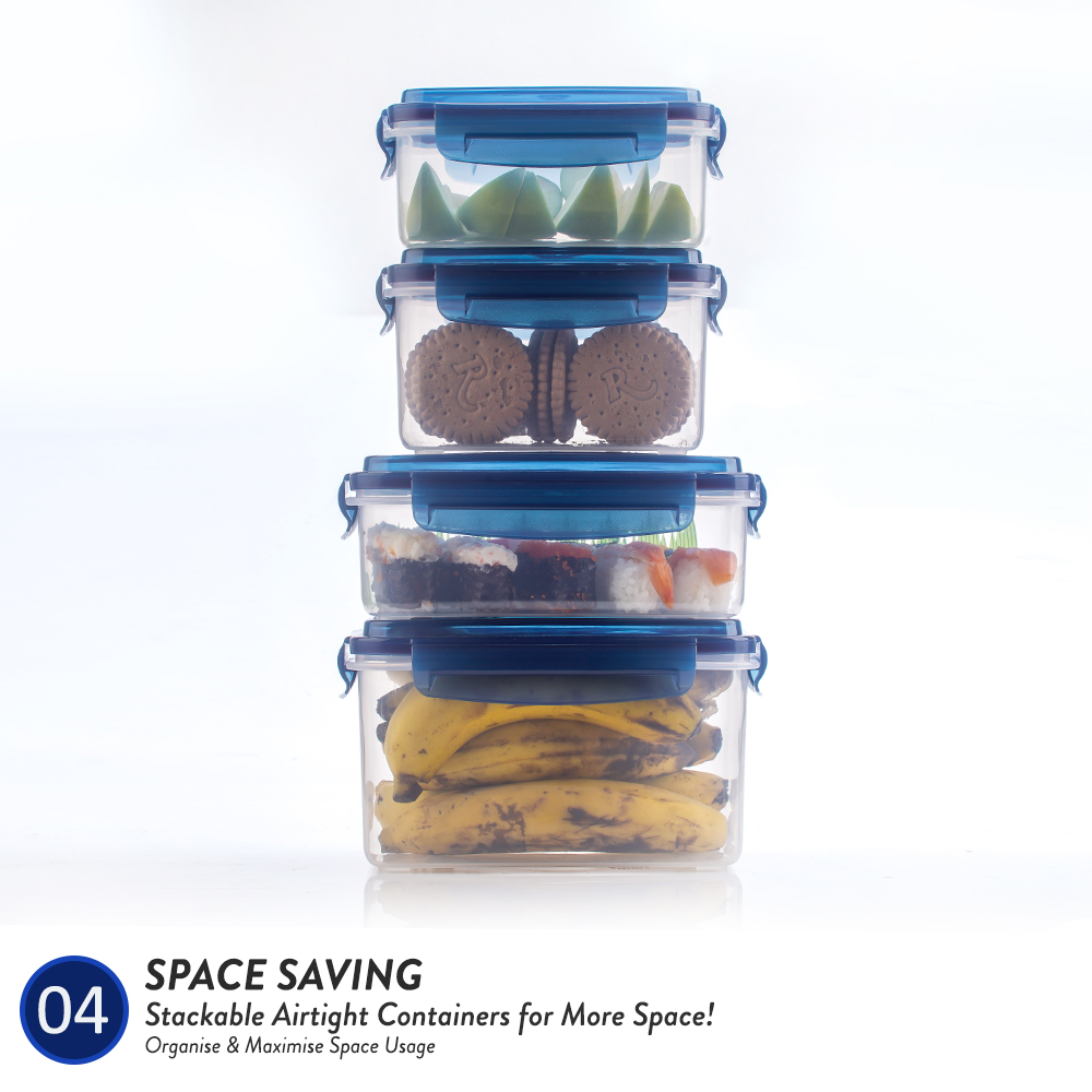 Elianware 1PC/4PCS Ezy-Lock Premium Microwavable Food Container Storage Bekas Makanan