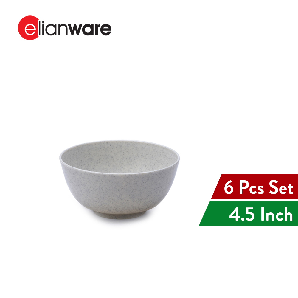 Elianware 4.5” Marble Dining Bowl (6 Pcs Set) Small Soup Mangkuk Bowl