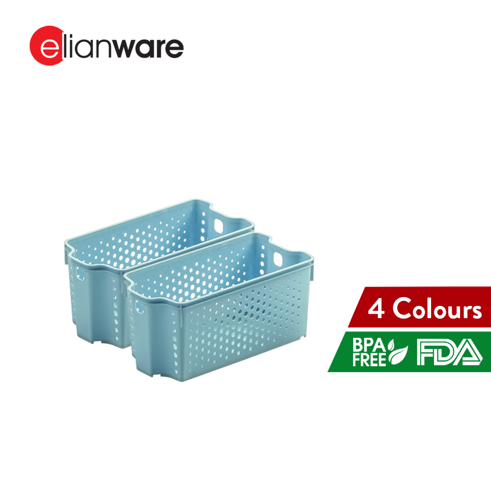 Elianware 2 Pcs Clean & Simple Stackable Basket (M2)