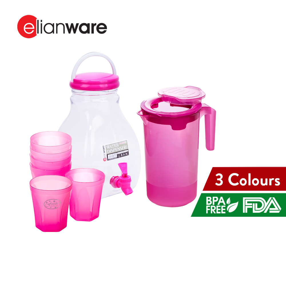 Elianware 4.5Ltr Water Dispenser with 2Ltr Water Jug [FREE] 6pcs Colourful Drinking Cup ( 250ml )
