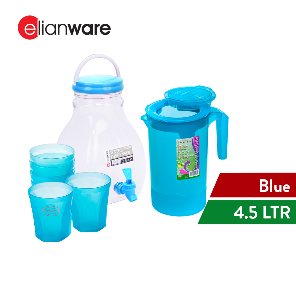 Elianware 4.5Ltr Water Dispenser with 2Ltr Water Jug [FREE] 6pcs Colourful Drinking Cup ( 250ml )