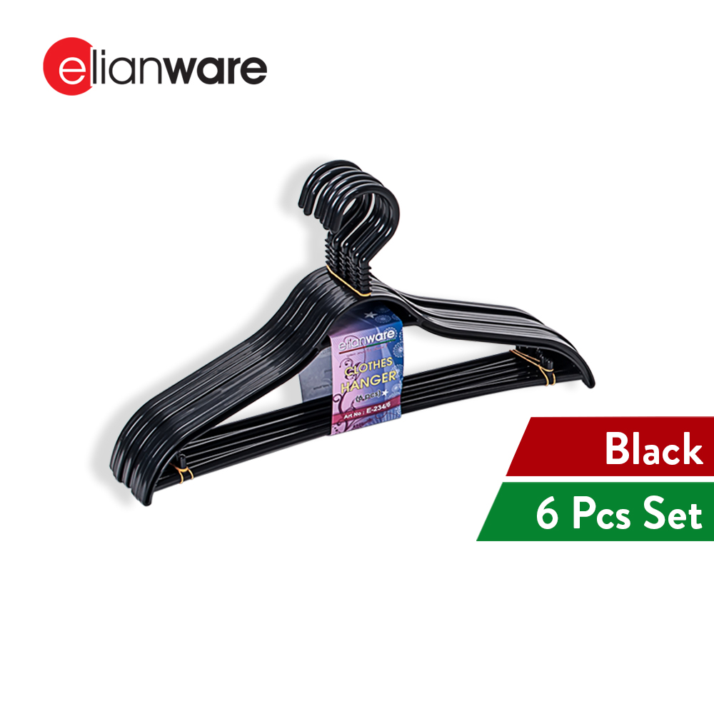 Elianware 6 Pcs Set Modern Stylish Premium Penyangkut Baju Hanger Clothes