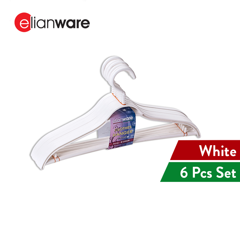 Elianware 6 Pcs Set Modern Stylish Premium Penyangkut Baju Hanger Clothes
