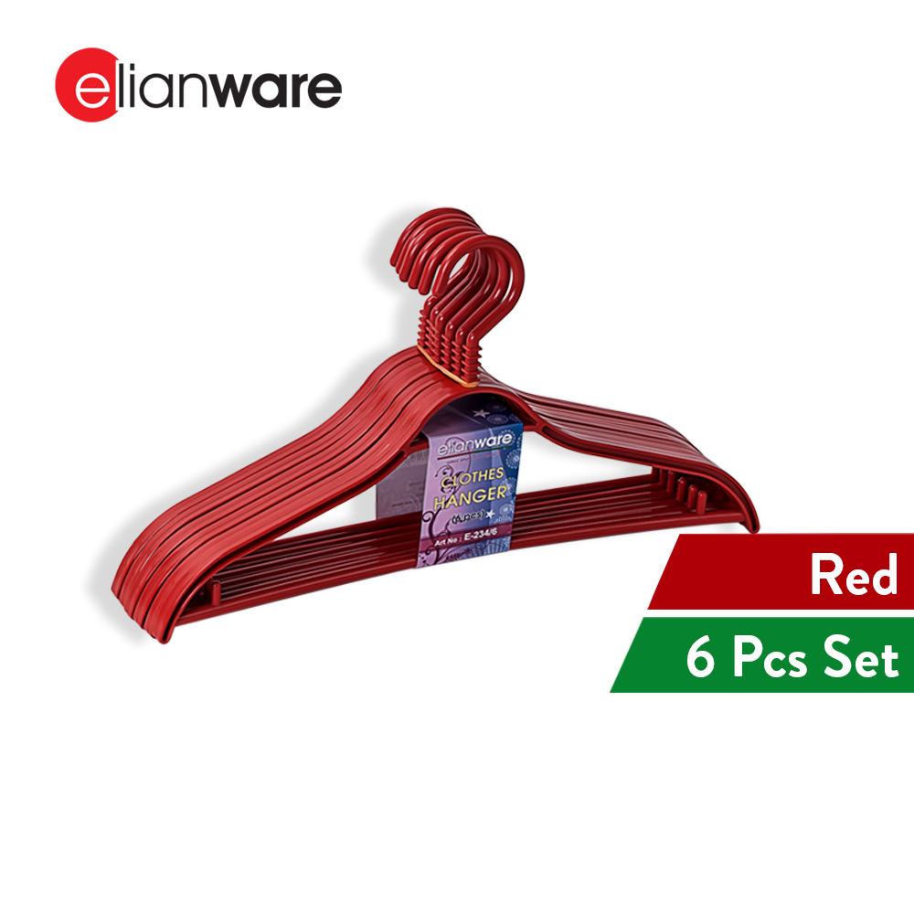 Elianware 6 Pcs Set Modern Stylish Premium Penyangkut Baju Hanger Clothes