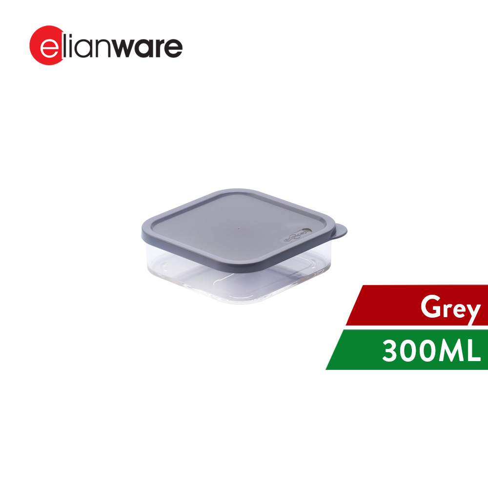 Elianware E-Concept (300ml) Square Acrylic BPA FREE Microwavable Kitchen Fridge Freezer Organizer