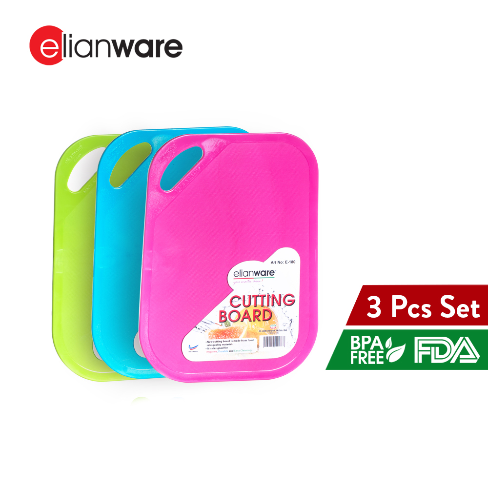 Elianware 1PC/3PCs Multipurpose BPA FREE Variety Chopping Board ( 22.8 cm )