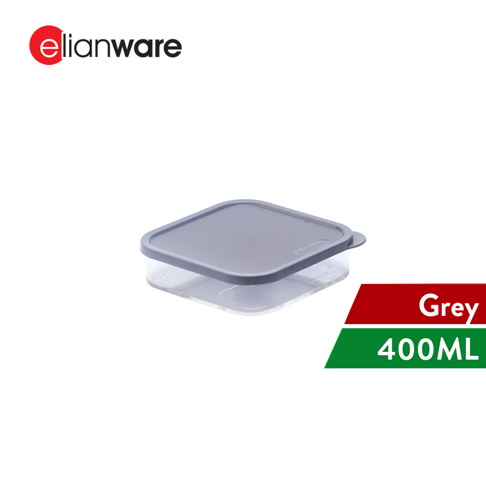 Elianware E-Concept (400ml) Square Acrylic BPA FREE Microwavable Kitchen Fridge Freezer Organizer