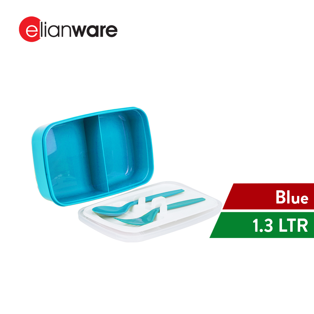 Elianware 1.3 Ltr Convenient Lunch Box Container with Fork & Spoon
