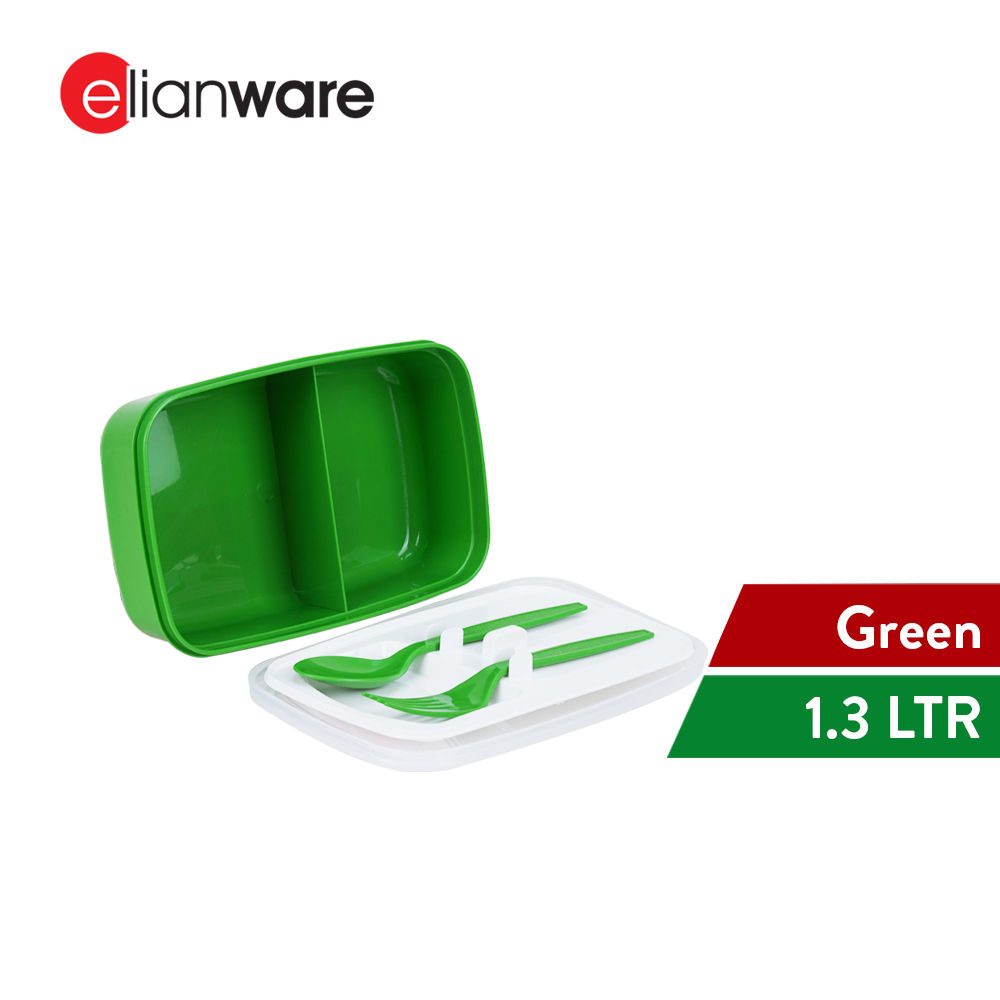 Elianware 1.3 Ltr Convenient Lunch Box Container with Fork & Spoon