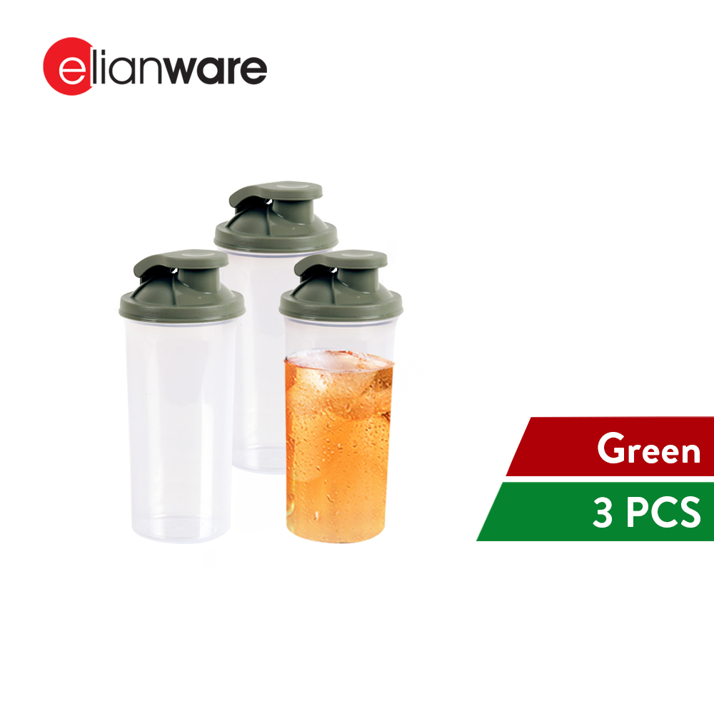 Elianware 3Pcs BPA FREE 350ML Protein Powder Shaker Blender Tumbler
