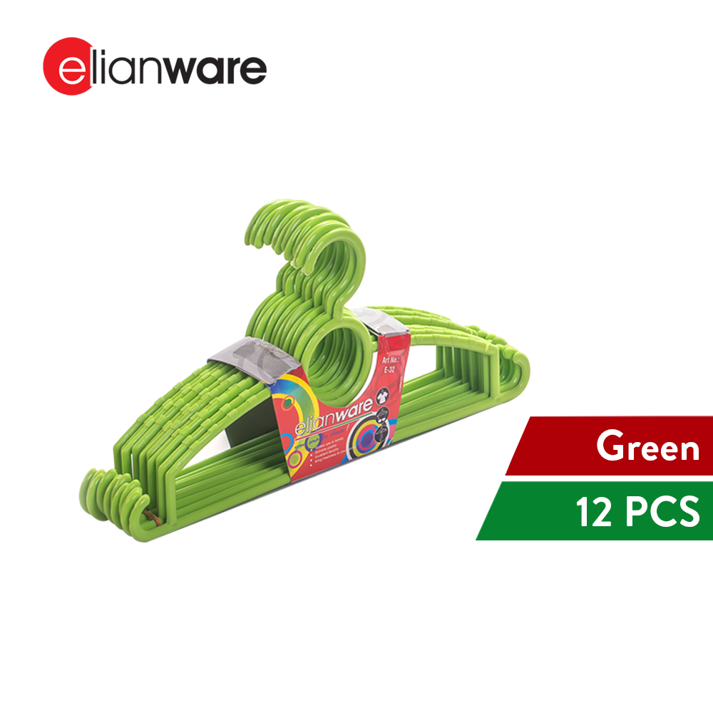 Elianware 12 Pcs Set Multicolour Penyangkut Baju Kids Hanger Clothes