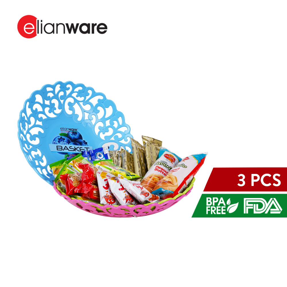 Elianware 1Pcs/3Pcs Multipurpose Fruit Plate Creative Modern Dried Fruit Fruit Basket Tableware