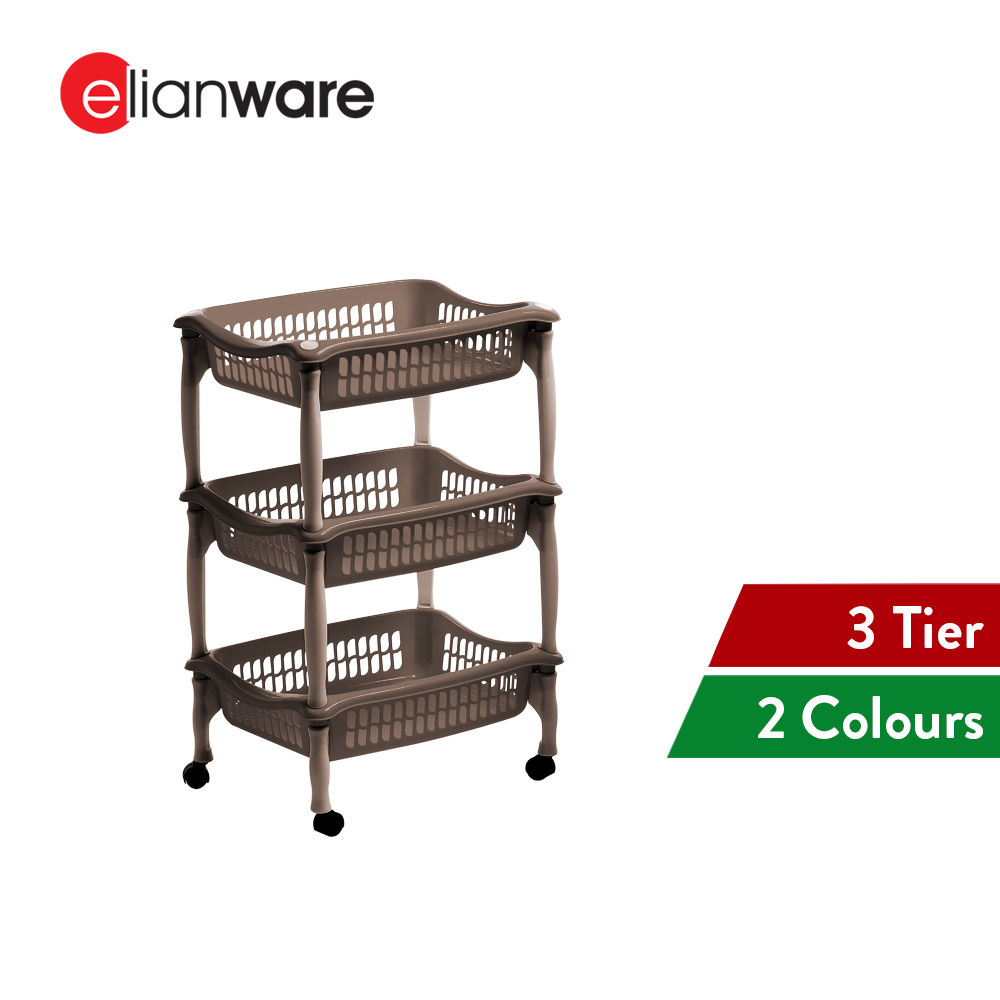 Elianware Hot Selling 3 Tier Multipurpose Rack Kitchen Bathroom Office Rack
