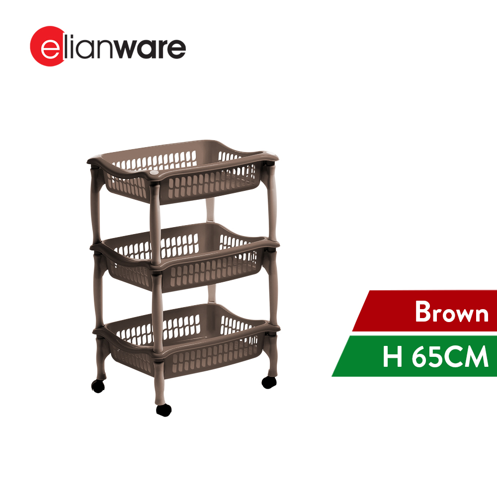 Elianware Hot Selling 3 Tier Multipurpose Rack Kitchen Bathroom Office Rack