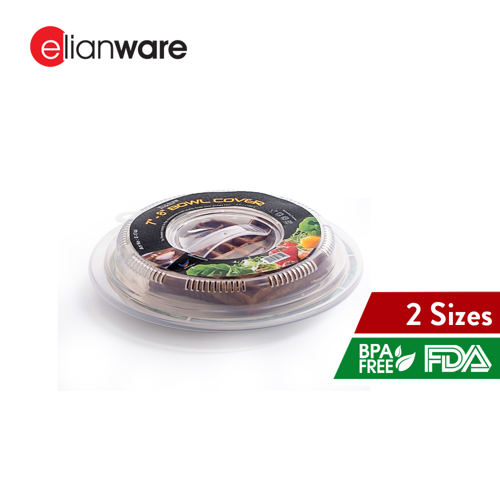 Elianware (5Inch-8Inch) Dustproof Kitchen Dining Bowl Dish Food Cover Stackable Anti-Flies with Handle