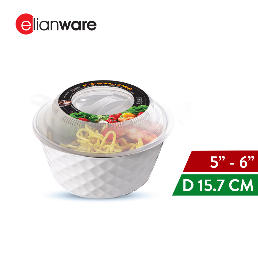 Elianware (5Inch-8Inch) Dustproof Kitchen Dining Bowl Dish Food Cover Stackable Anti-Flies with Handle