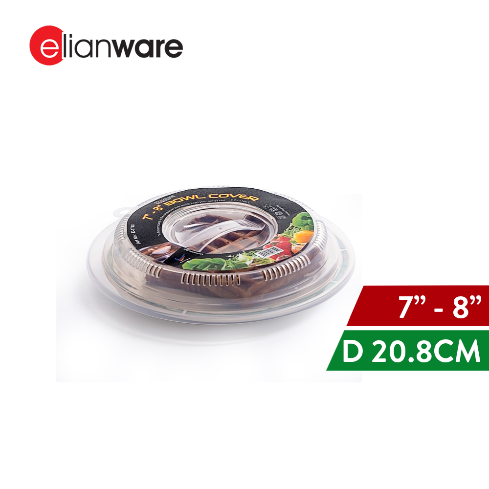 Elianware (5Inch-8Inch) Dustproof Kitchen Dining Bowl Dish Food Cover Stackable Anti-Flies with Handle
