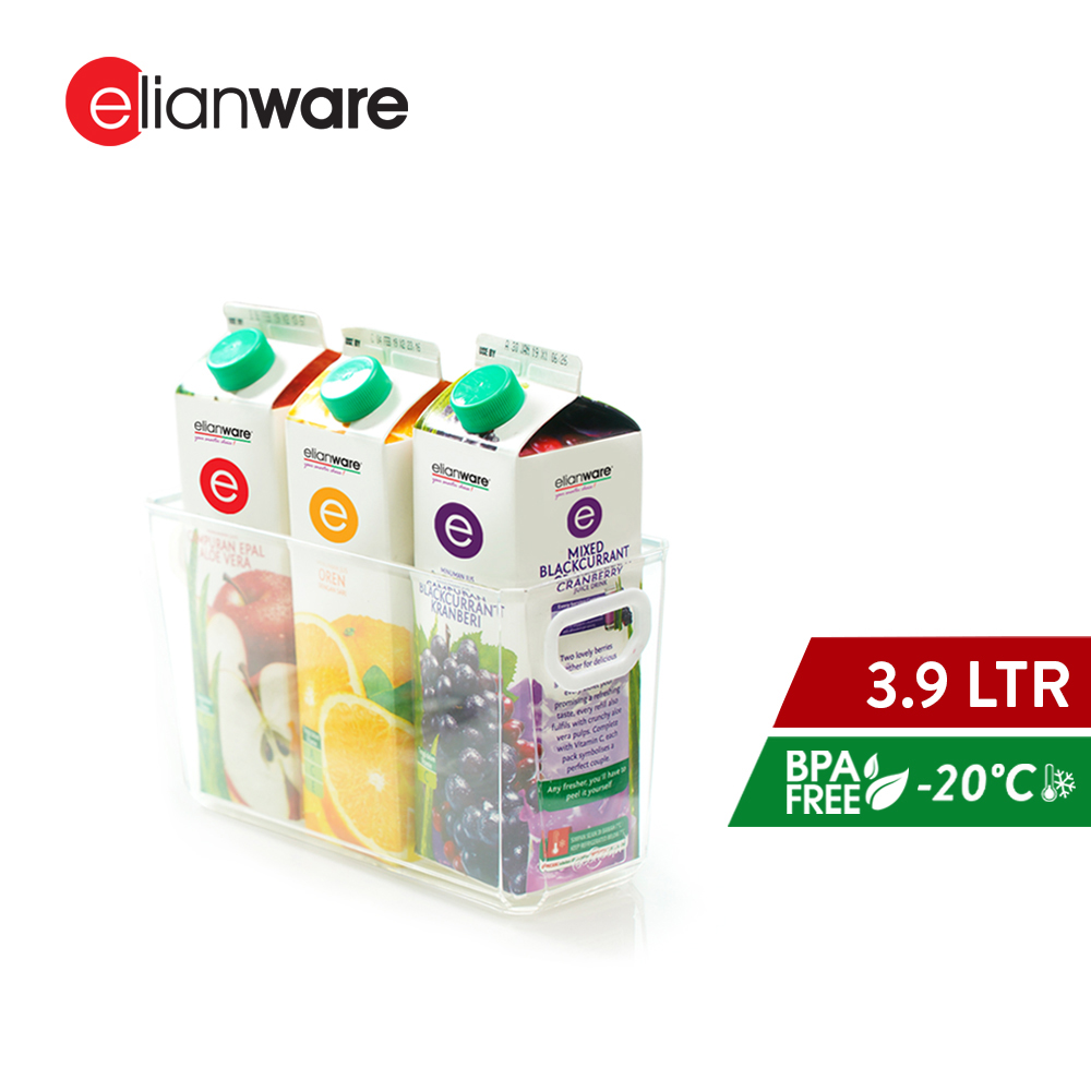 Elianware E-Concept BPA FREE Multipurpose Storage Narrow Tray Fridge & Freezer Organizer