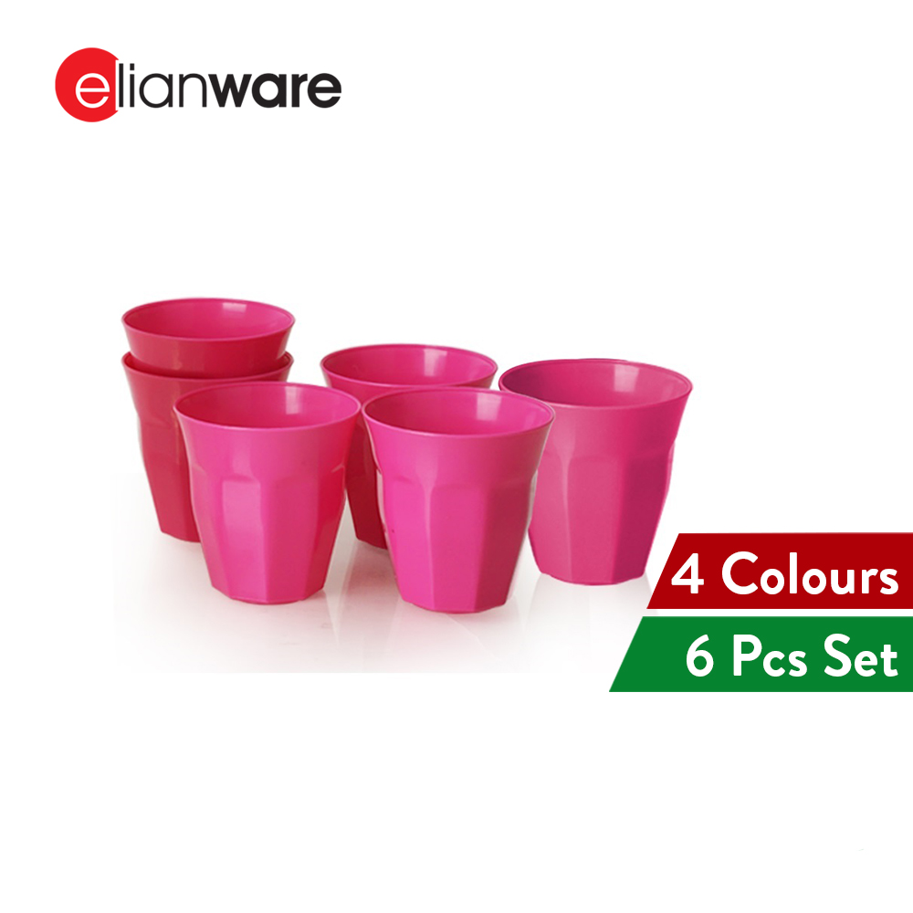 Elianware (295ml) BPA FREE Plastic Party Kids Cup Cawan(6Pcs)