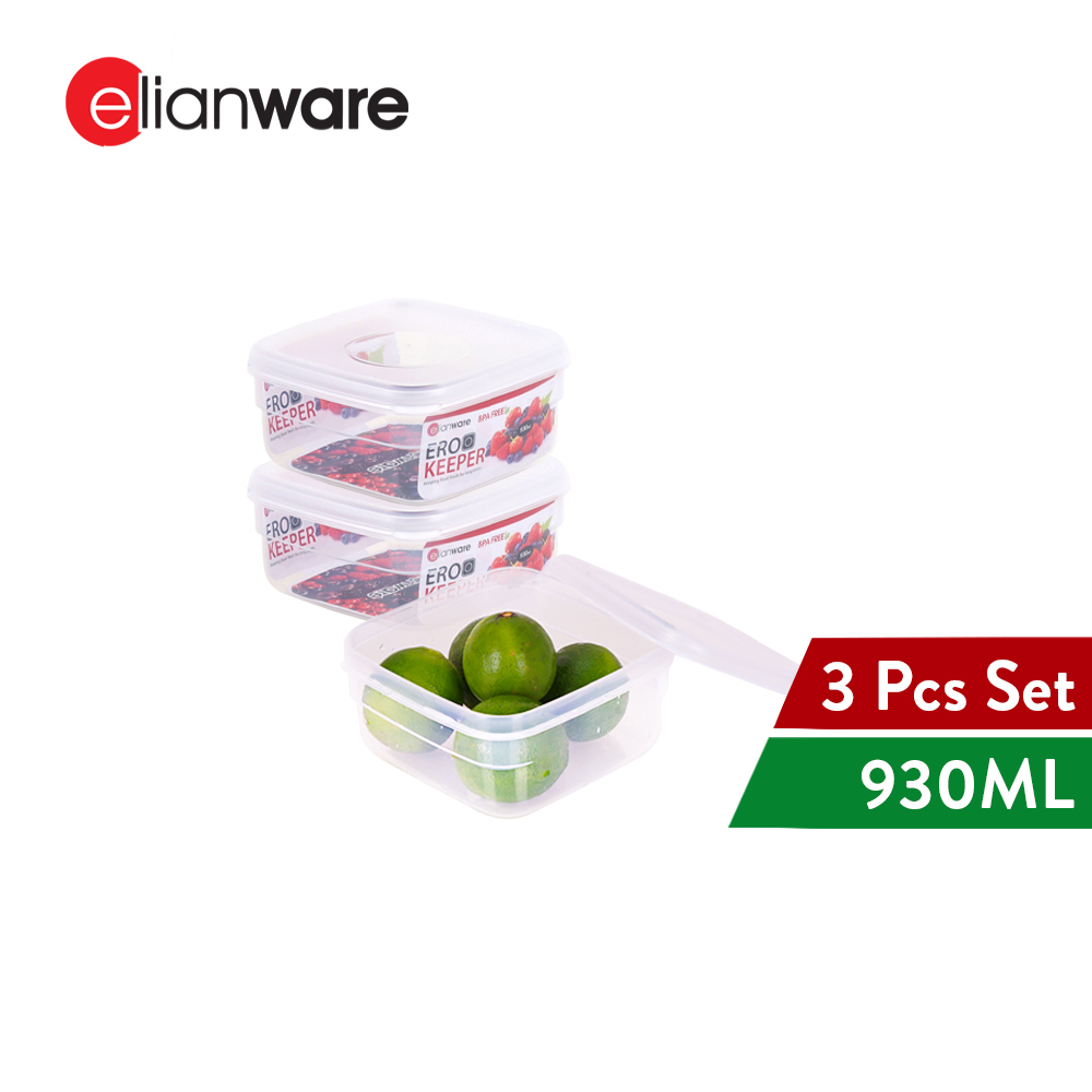 Elianware [BUY 2 FREE 1] EROO Transparent Food Keeper BPA FREE Microwaveable Food Storage Container Bekas Makanan