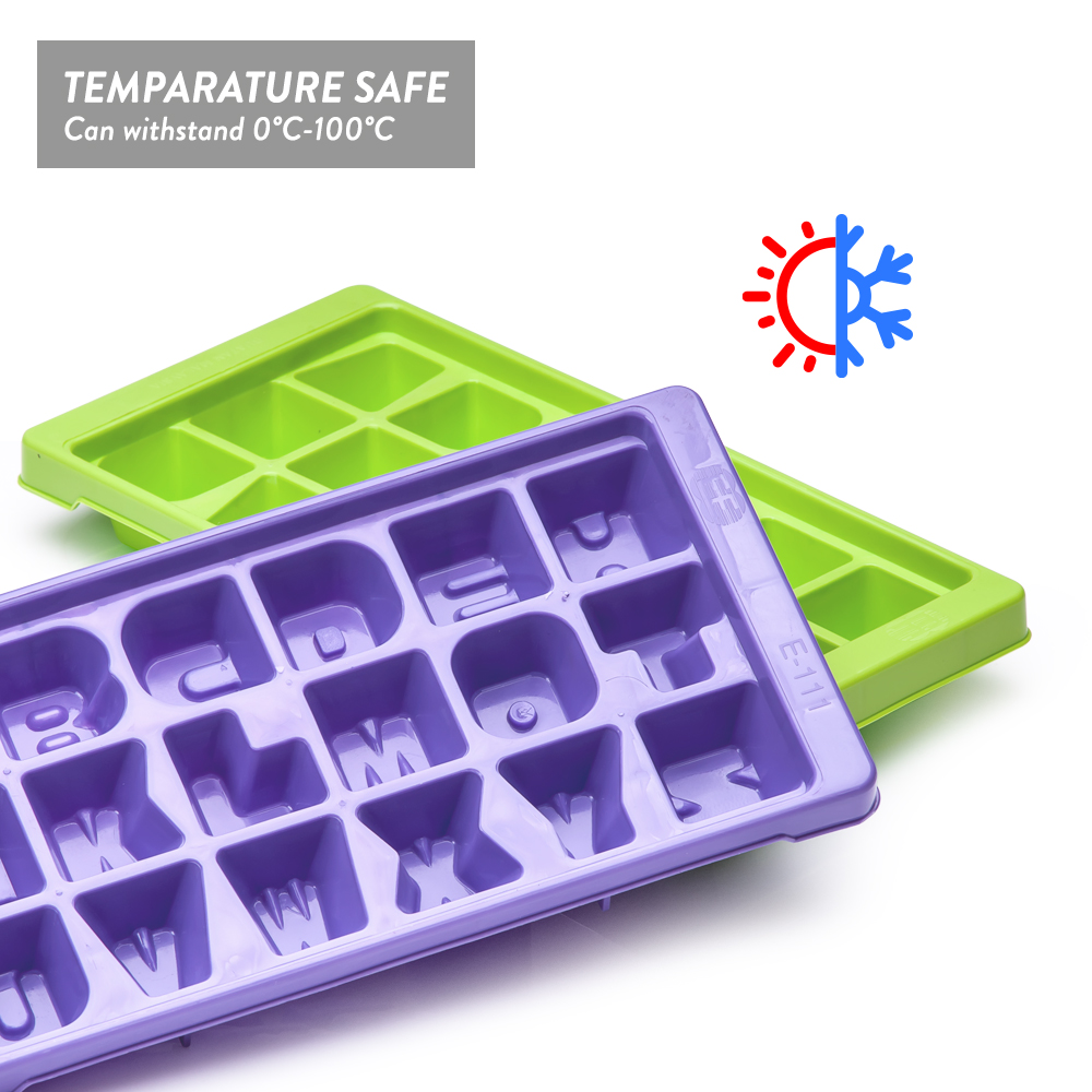 Elianware 2 Pcs ABC Stackable Ice Cube and Jelly Mould BPA Free