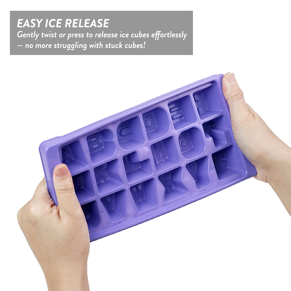 Elianware 2 Pcs ABC Stackable Ice Cube and Jelly Mould BPA Free
