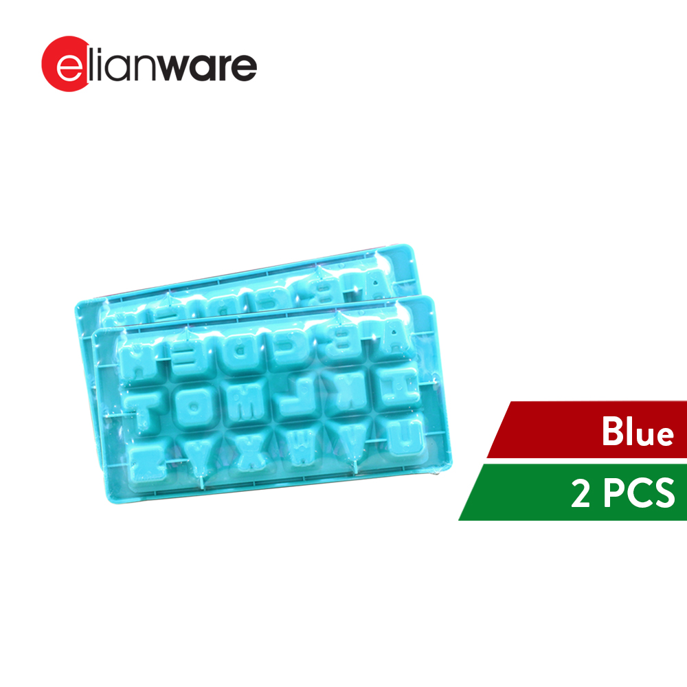 Elianware 2 Pcs ABC Stackable Ice Cube and Jelly Mould BPA Free
