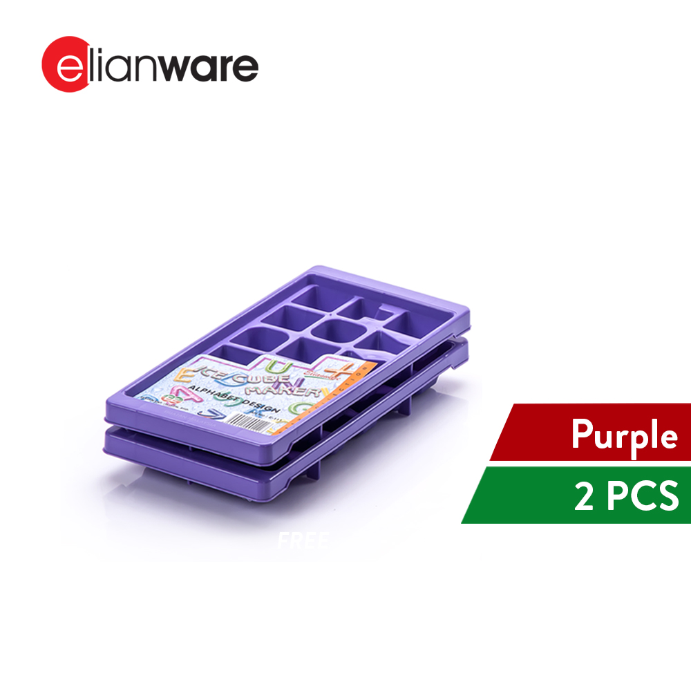 Elianware 2 Pcs ABC Stackable Ice Cube and Jelly Mould BPA Free