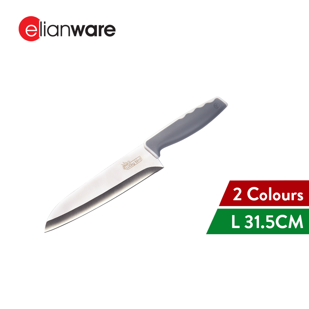 Elianware Santoku Stainless Steel Kitchen Knife Knives Pisau (31.5cm)