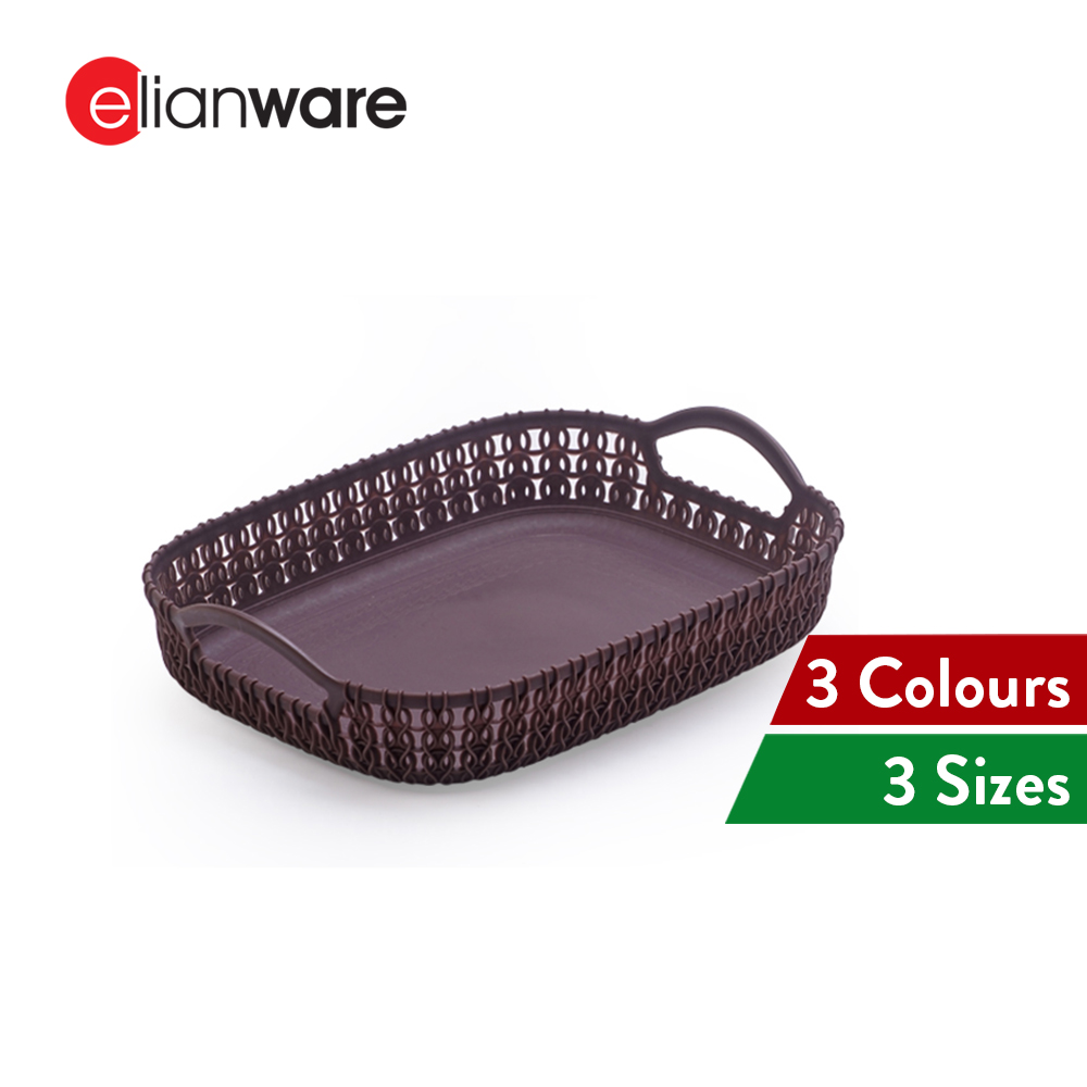 Elianware Multiputpose Lifestyle Tray Basket Storage with Handle