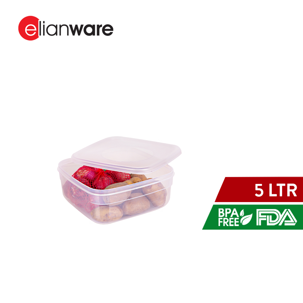 Elianware EROO Transparent Multipurpose [Square] Food Keeper BPA FREE Microwaveable Food Storage Container Bekas Makanan