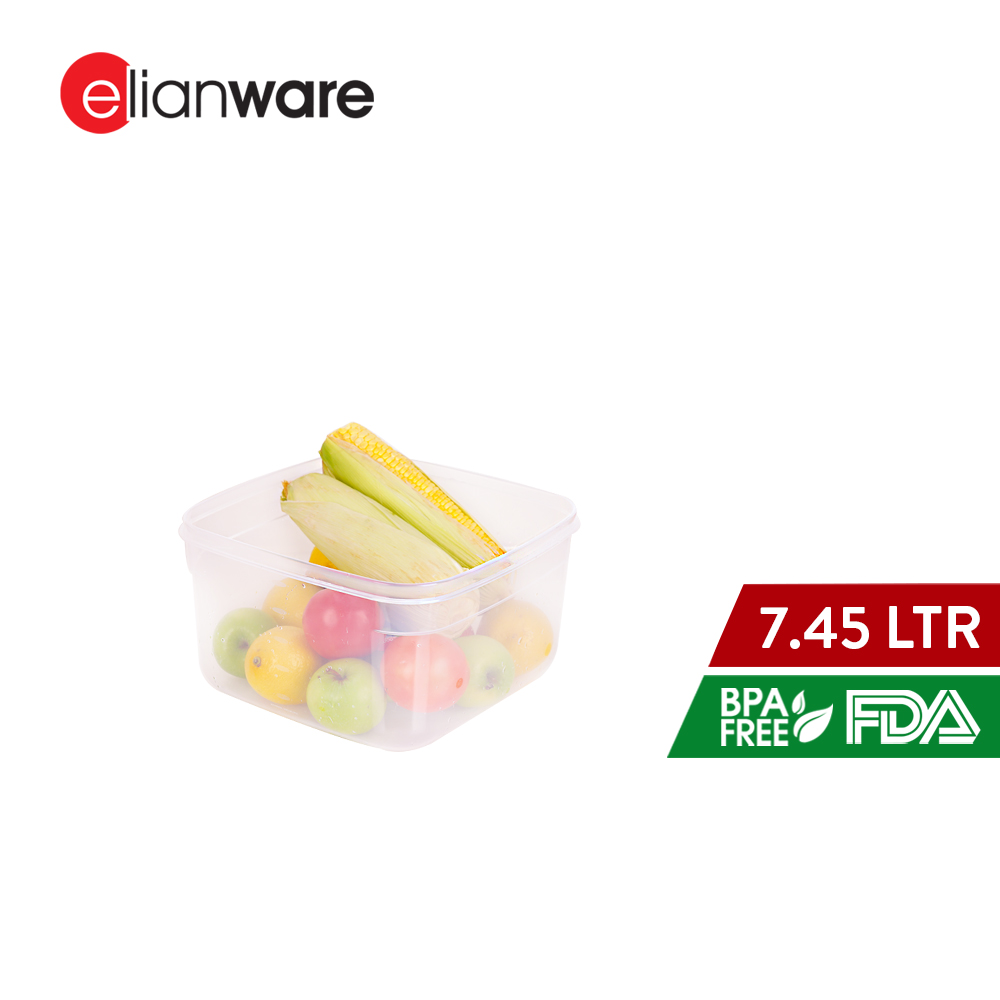 Elianware EROO Transparent Multipurpose [Square] Food Keeper BPA FREE Microwaveable Food Storage Container Bekas Makanan