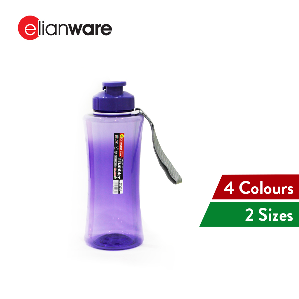 Elianware Outdoor Strap Portable Hydration Beverage PET BPA Free Water Bottle (500ML & 1L)