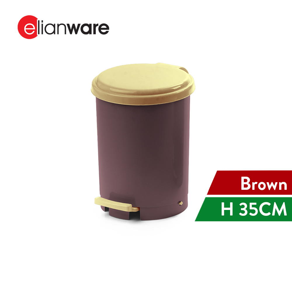 Elianware 10 Litre BPA Free Round Pedal Dustbin