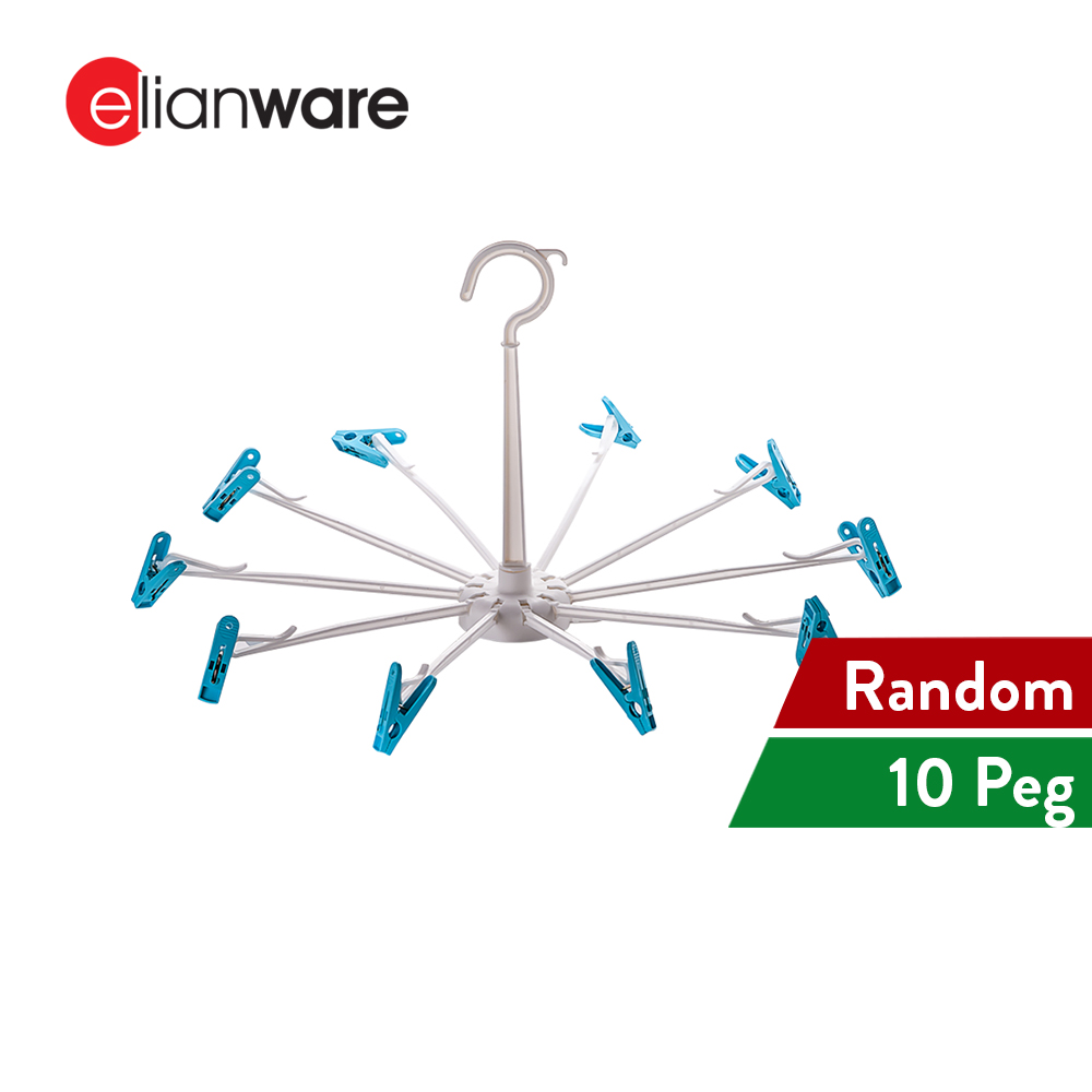 Elianware 10 Pegs Umbrella Hanger Clothes Penyangkut Baju