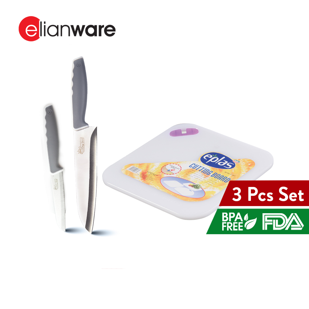 Elianware Chopping Board FREE 2 x Stainless Steel Knife Set