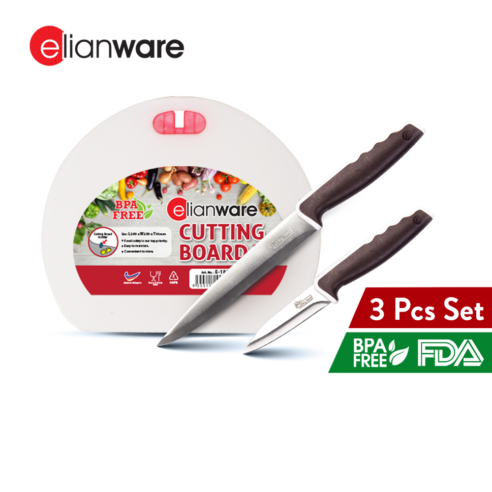 Elianware Chopping Board FREE 2 x Stainless Steel Knife Set